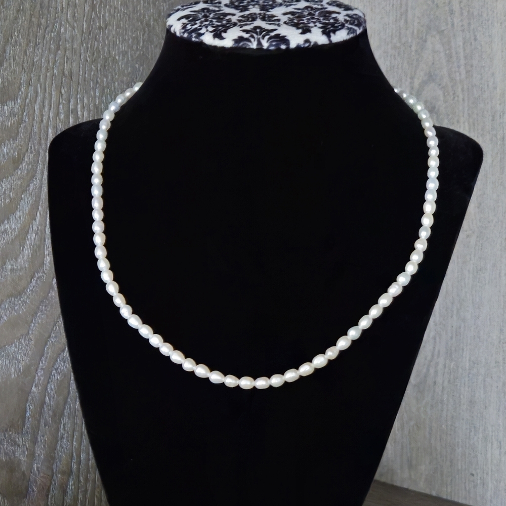 Nicky Butler Silver 18” Freshwater Cultured Rice Pearl Necklace NB Designer NWT